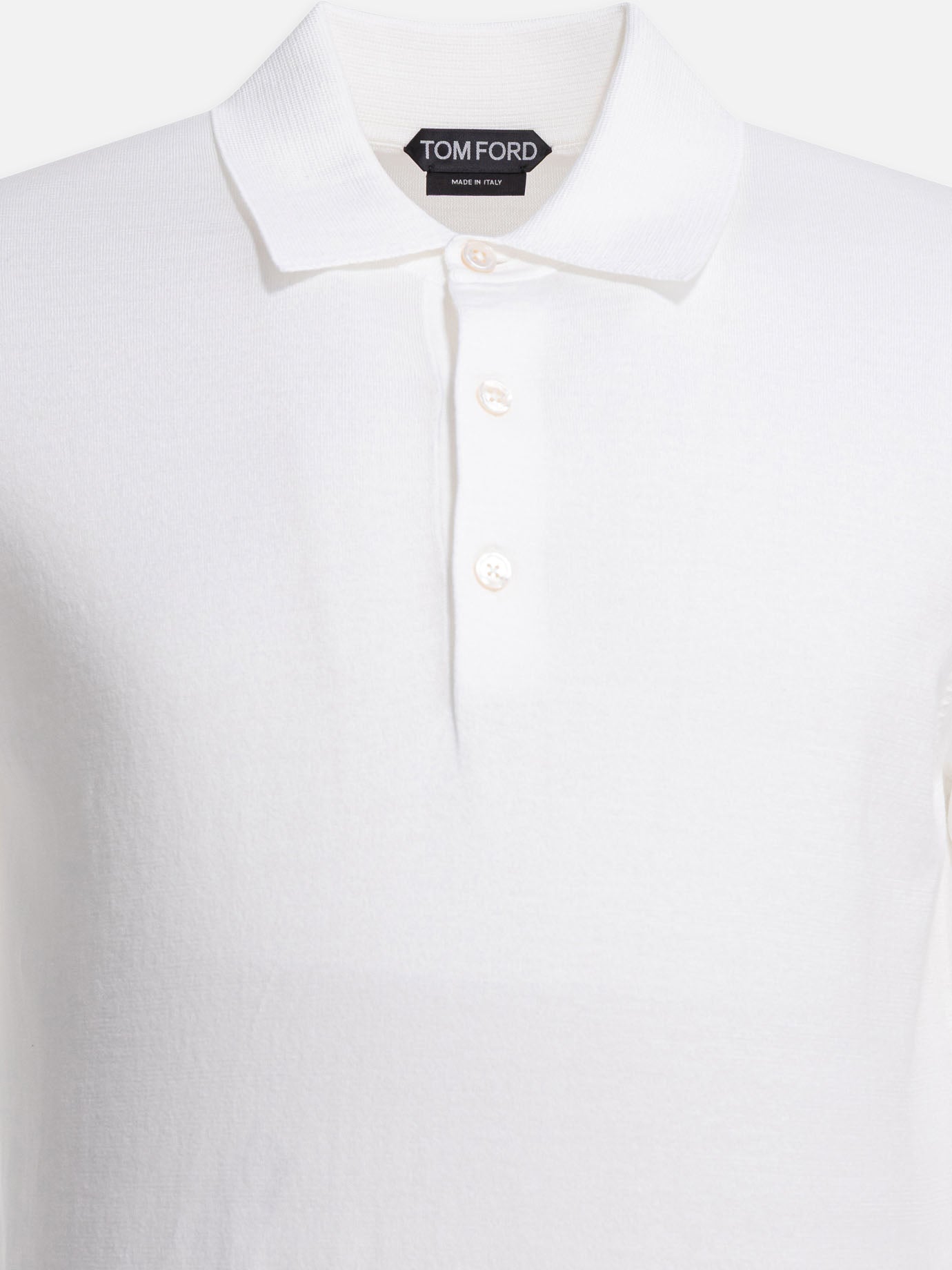 Polo con bottoni Solid colour  Bianco - Tom Ford Uomo | PDP | VIETTI Online Store | thumbnail_3