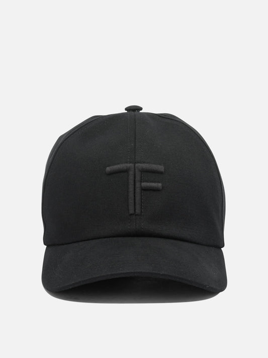 Cappelli da baseball 100% cotton - Other fabric: 100% calf leather  Nero - Tom Ford Uomo | PDP | VIETTI Online Store 
