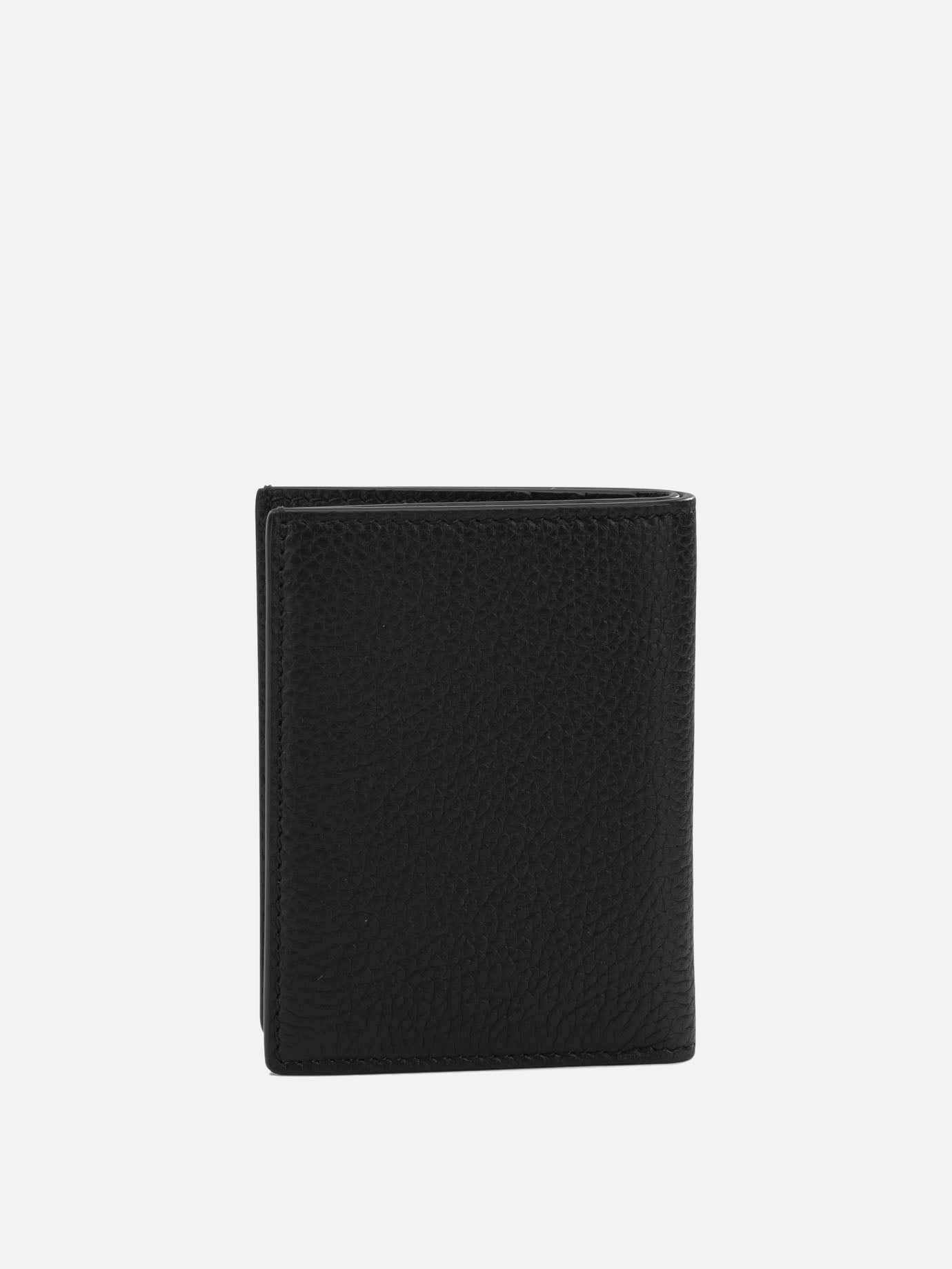 Tom Ford Grain leather folding card holder Black - Men | VIETTI