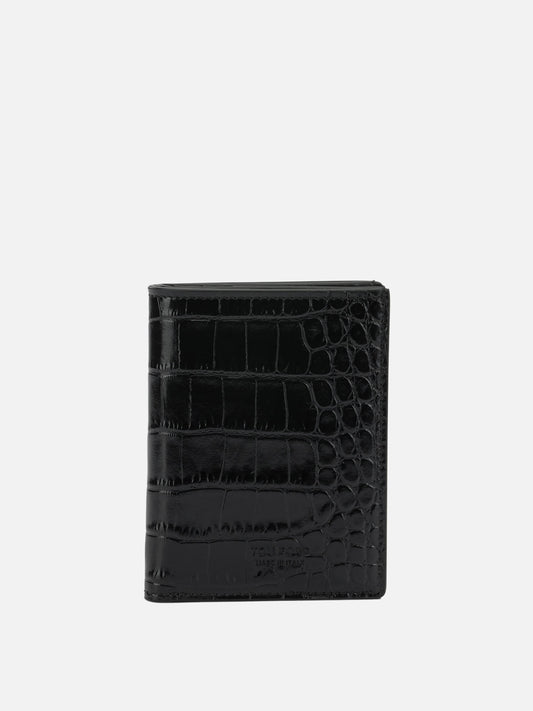 Portacarte 100% calf leather  Nero - Tom Ford Uomo | PLP | VIETTI Online Store 
