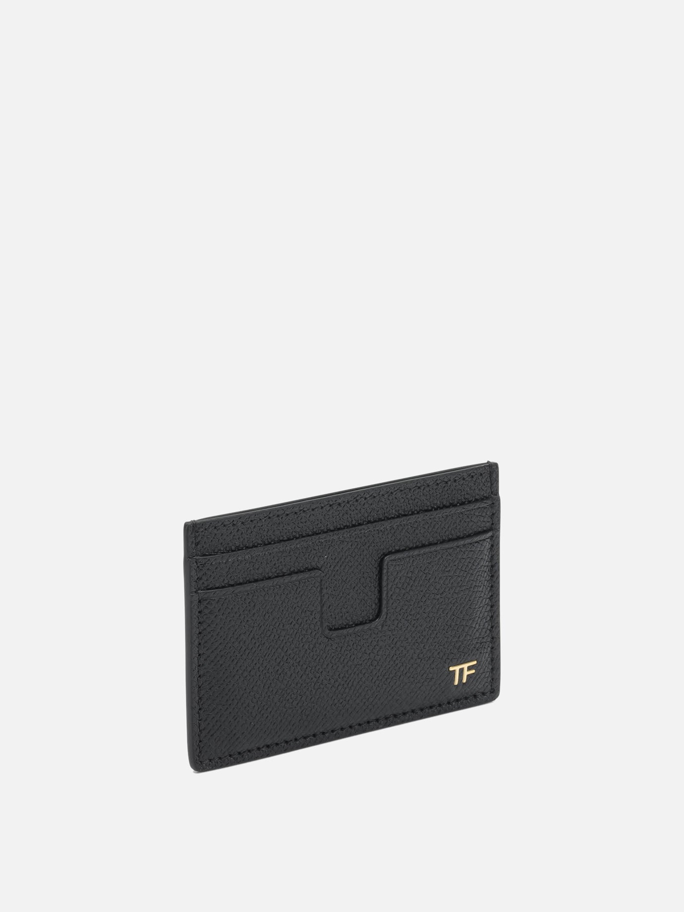 Tom Ford Small grain leather card holder Black - Men | VIETTI