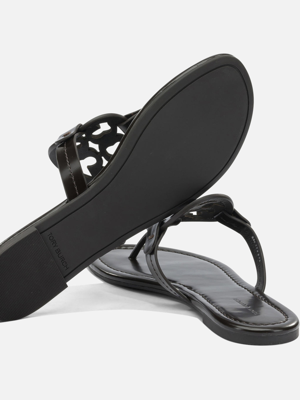 Tory Burch "Miller" Flat Sandals Brown - VIETTI