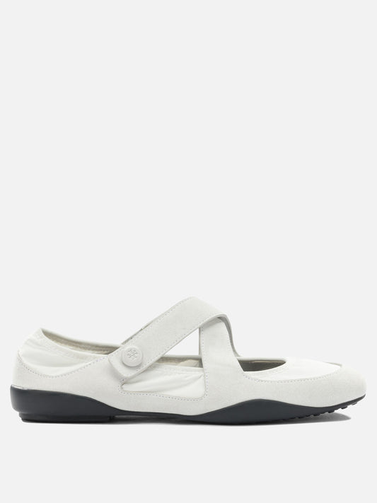 Tory Burch "Romy" Mary Jane Flats White

