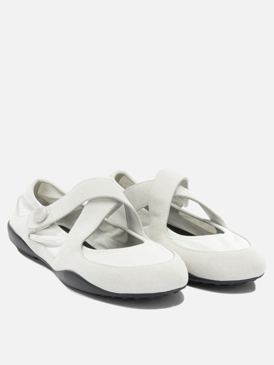 Tory Burch "Romy" Mary Jane Flats White

