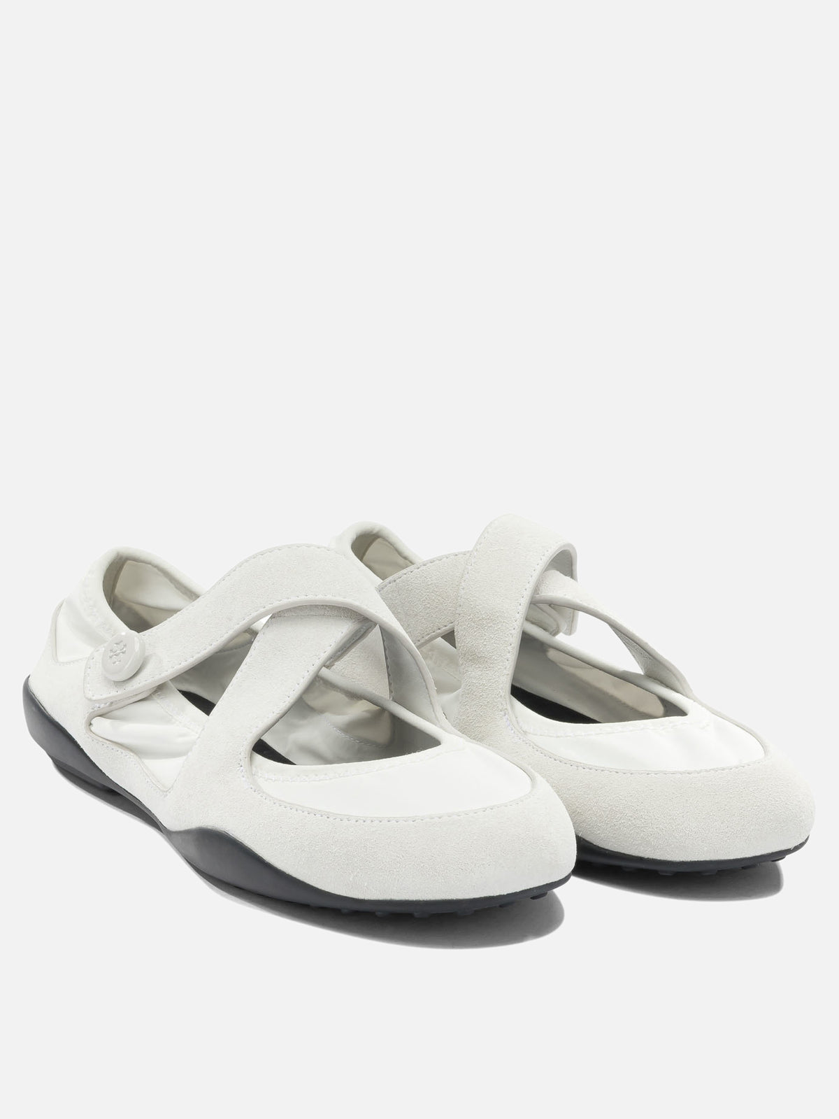 Tory Burch "Romy" Mary Jane Flats White