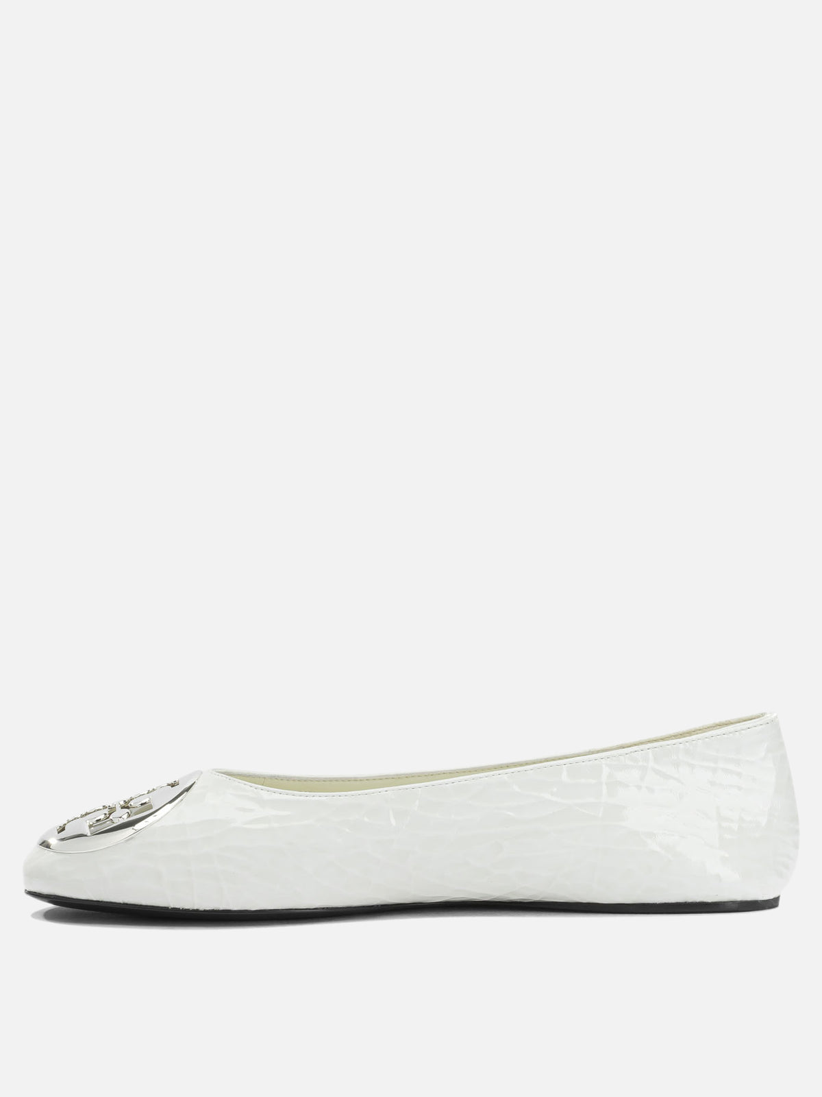 Tory Burch "Reva" Classic Ballet Flats White