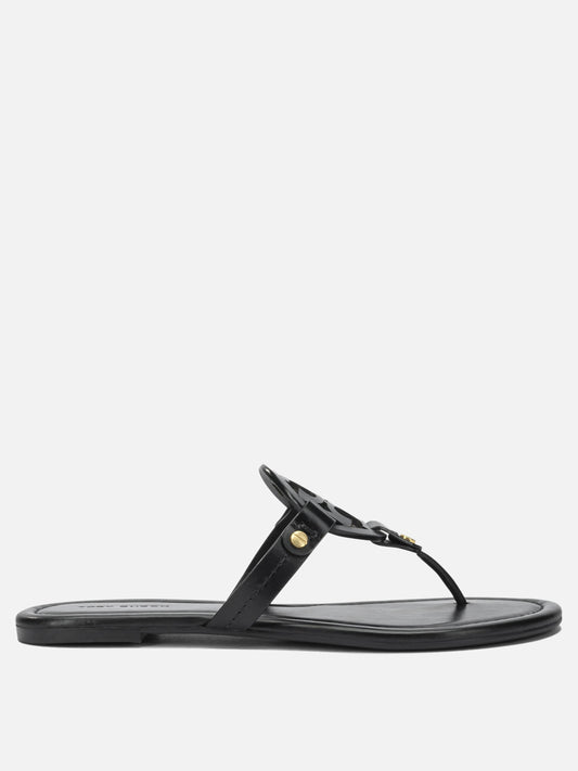 Tory Burch "Miller" Flat Sandals Black

