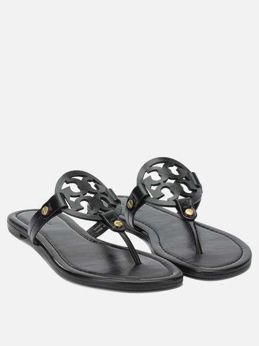 Tory Burch "Miller" Flat Sandals Black

