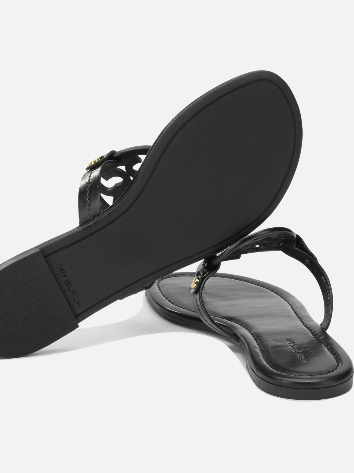 Tory Burch "Miller" Flat Sandals Black - VIETTI