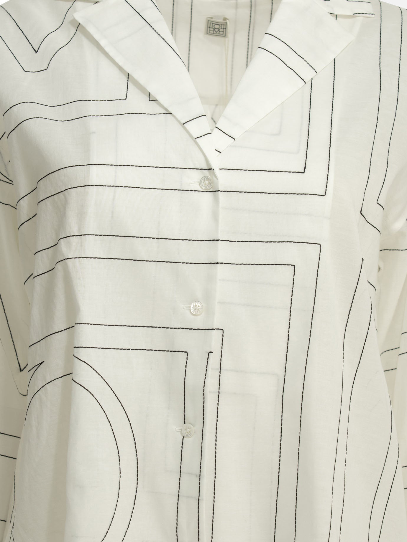 Casual shirts Embroidered  White - Toteme Women | PDP | VIETTI Online Store | Zoom-Modal_3
