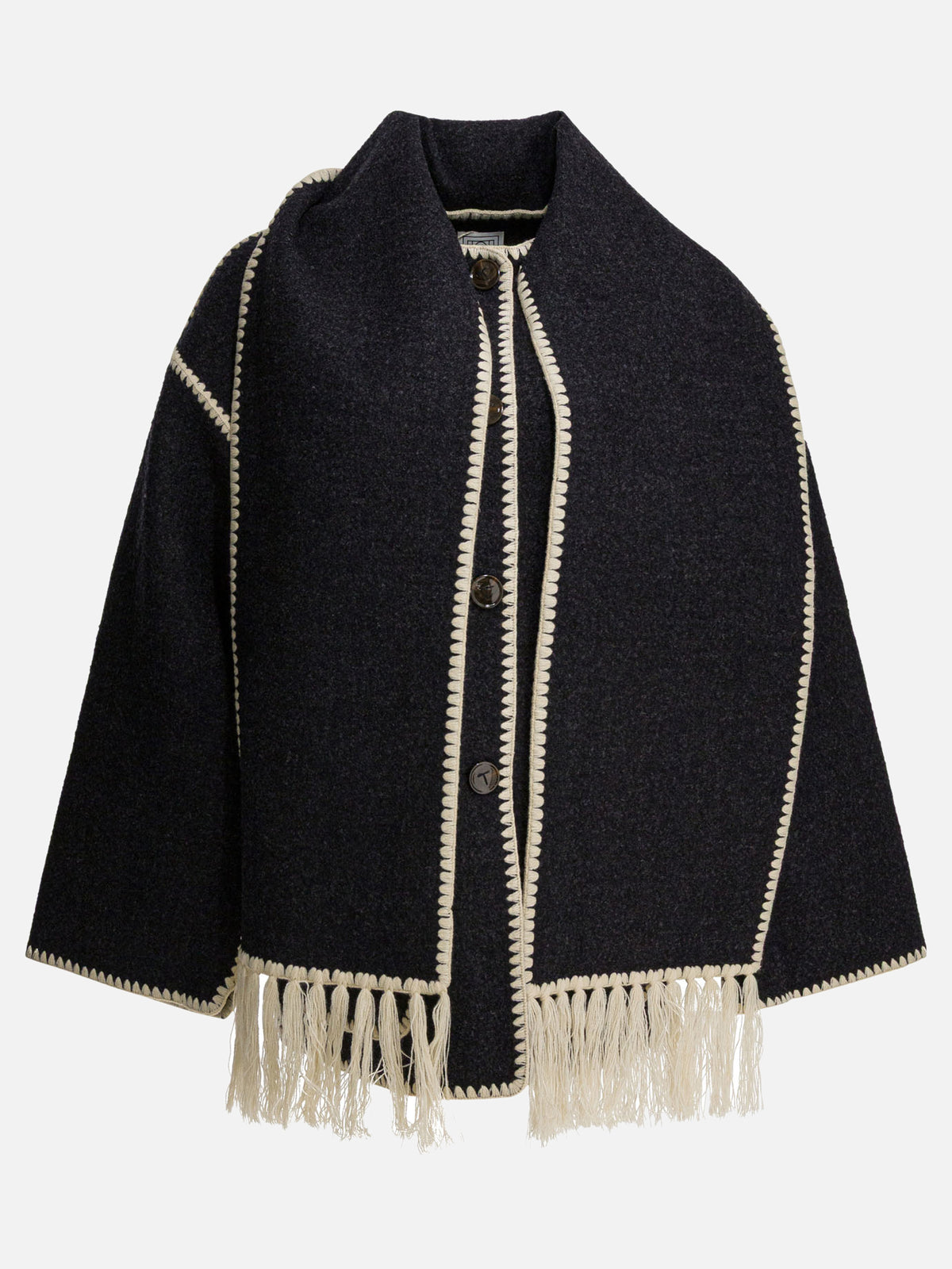 Toteme Coat with attached scarf Grey