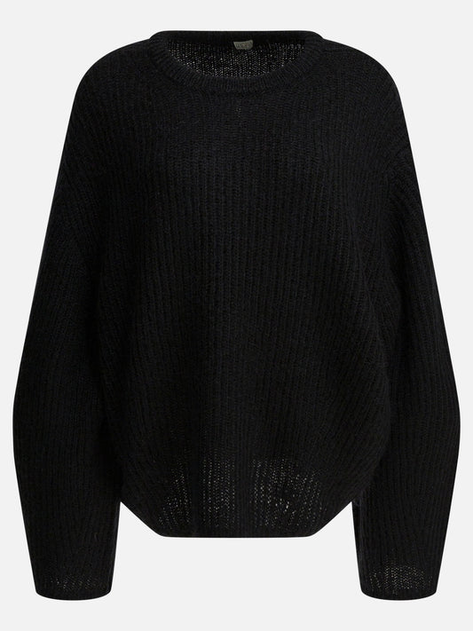 Crewneck sweaters Solid colour  Black - Toteme Women | PLP | VIETTI Online Store 
