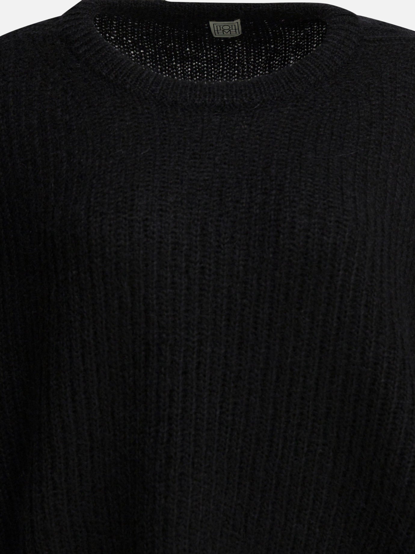 Crewneck sweaters Solid colour  Black - Toteme Women | PDP | VIETTI Online Store | thumbnail_3