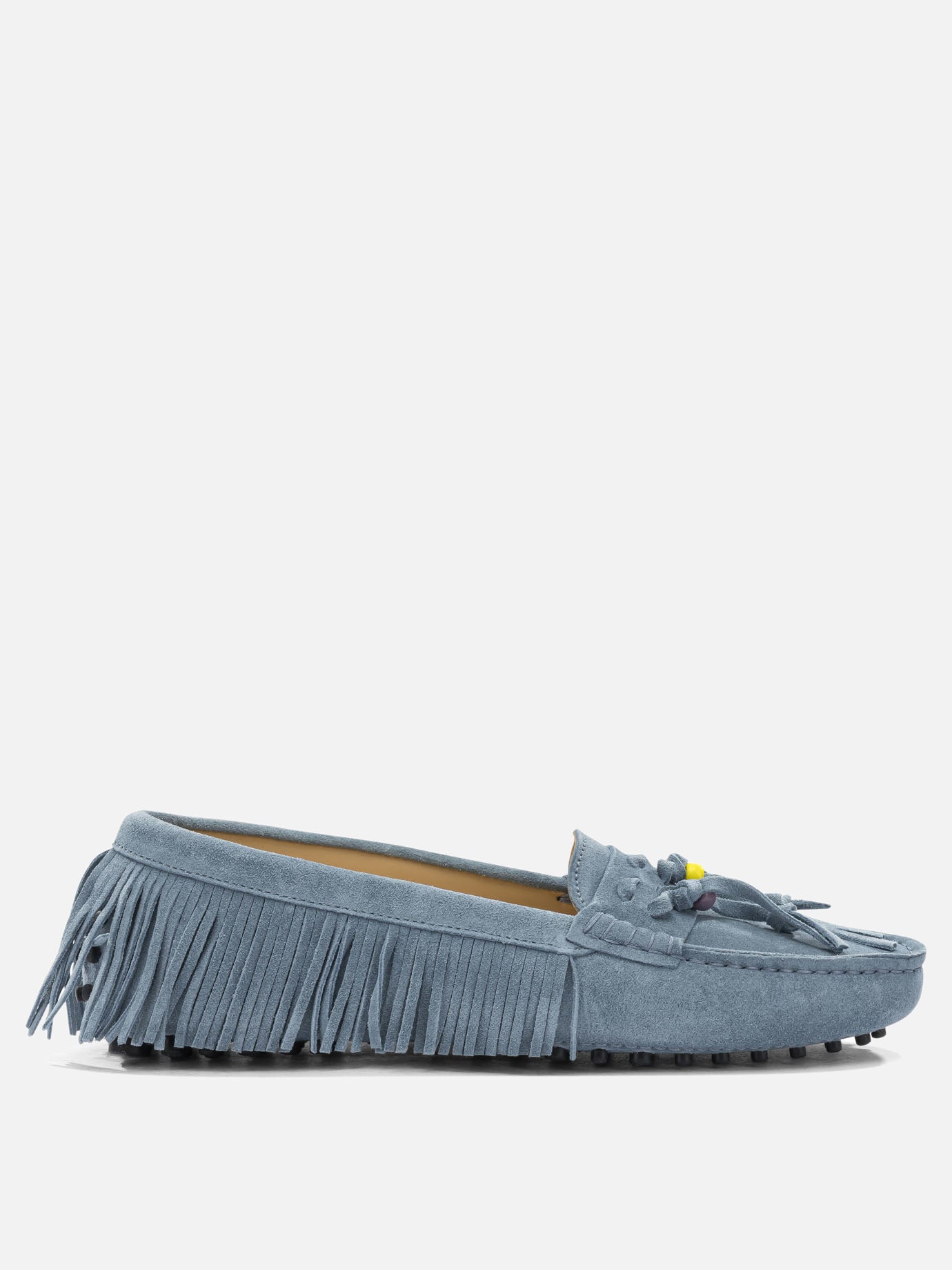 Loafers 100% suede - 100% rubber  Light blue - Toujours Women | PDP | VIETTI Online Store | thumbnail