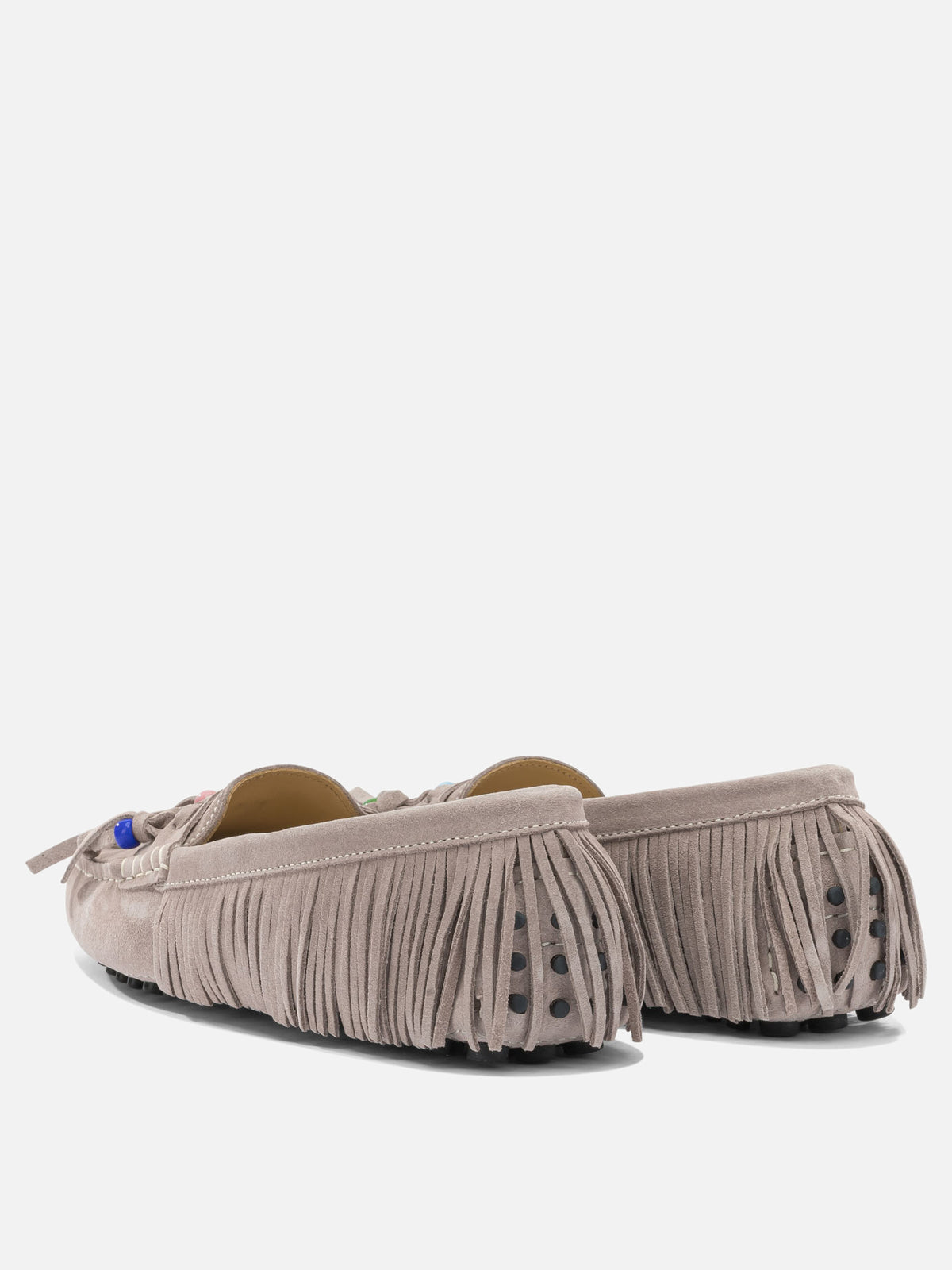 Toujours "Emily" suede loafers Grey - VIETTI