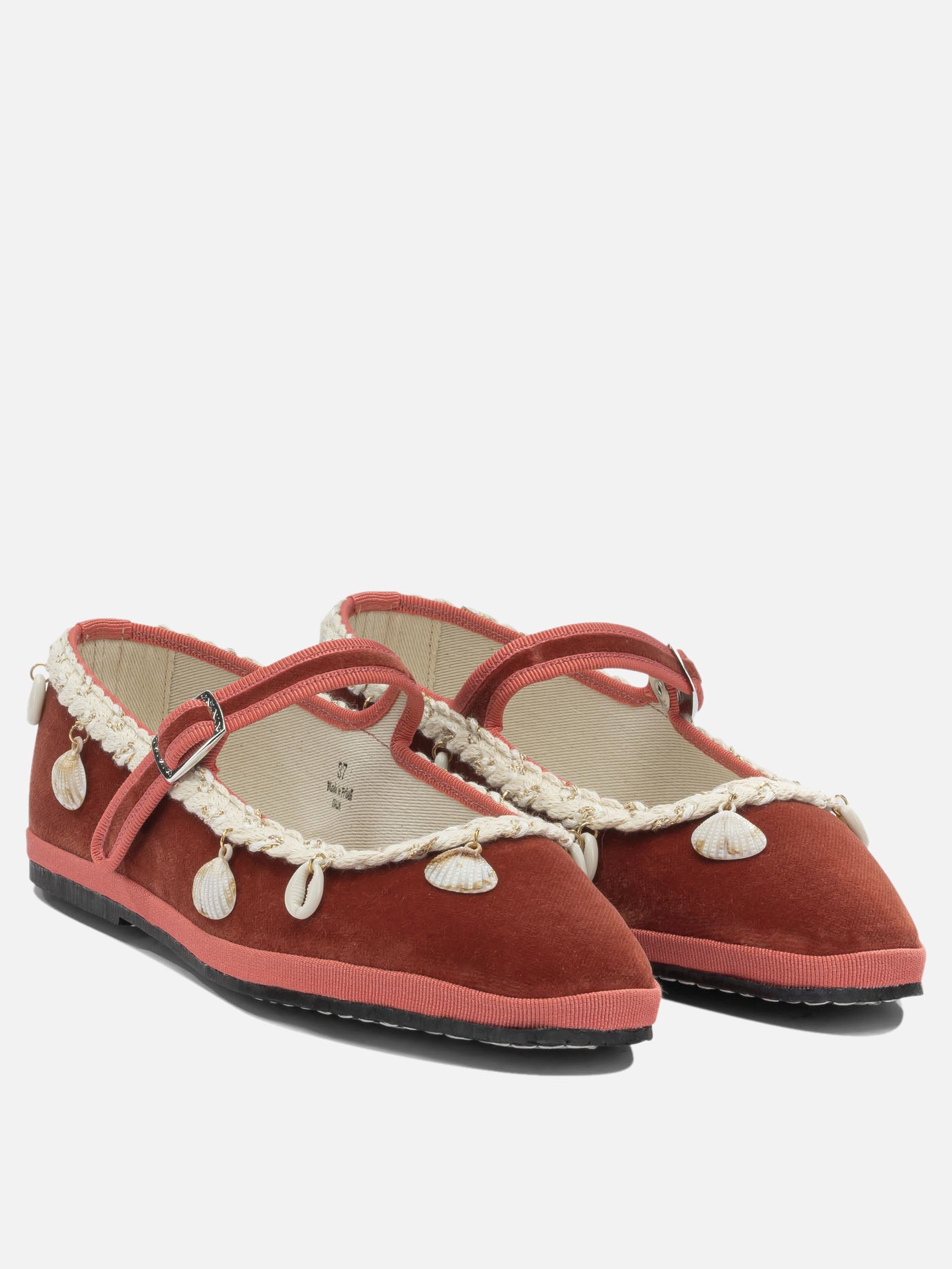 Mary Jane Friulane 100% cotton - 100% rubber  Orange - Toujours Women | PDP | VIETTI Online Store | Zoom-Modal_2
