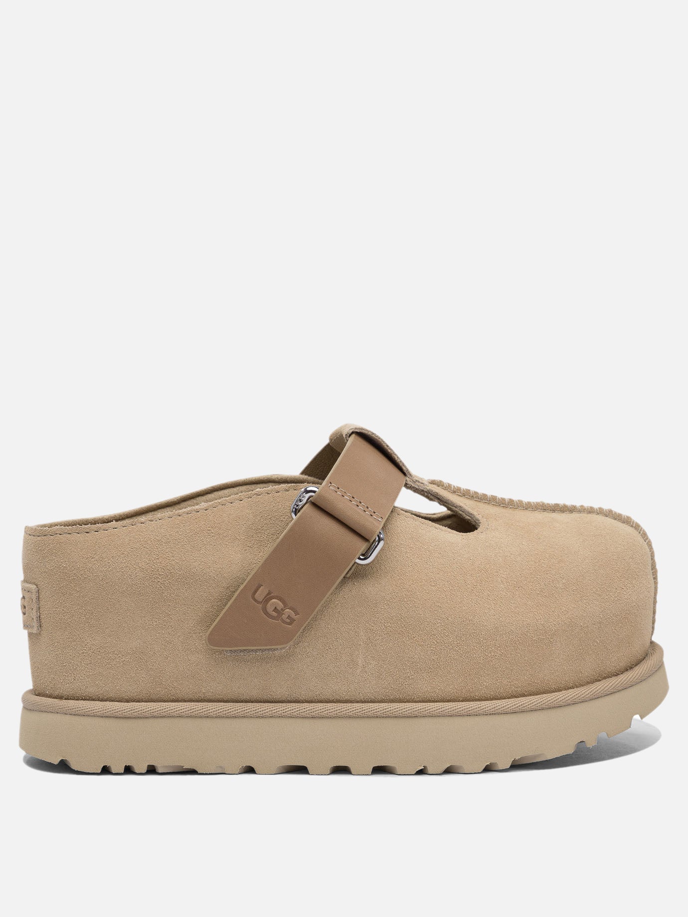 Flat sandals 100% suede - 100% rubber  Beige - Ugg Women | PDP | VIETTI Online Store | thumbnail