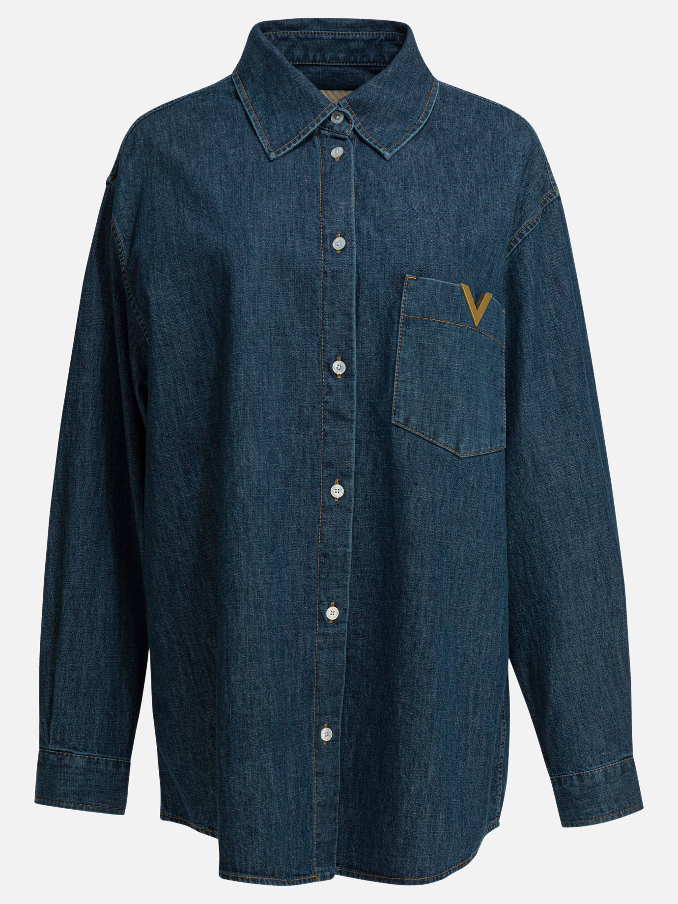 Casual shirts Logo  Blue - Valentino Women | PDP | VIETTI Online Store | Zoom-Modal
