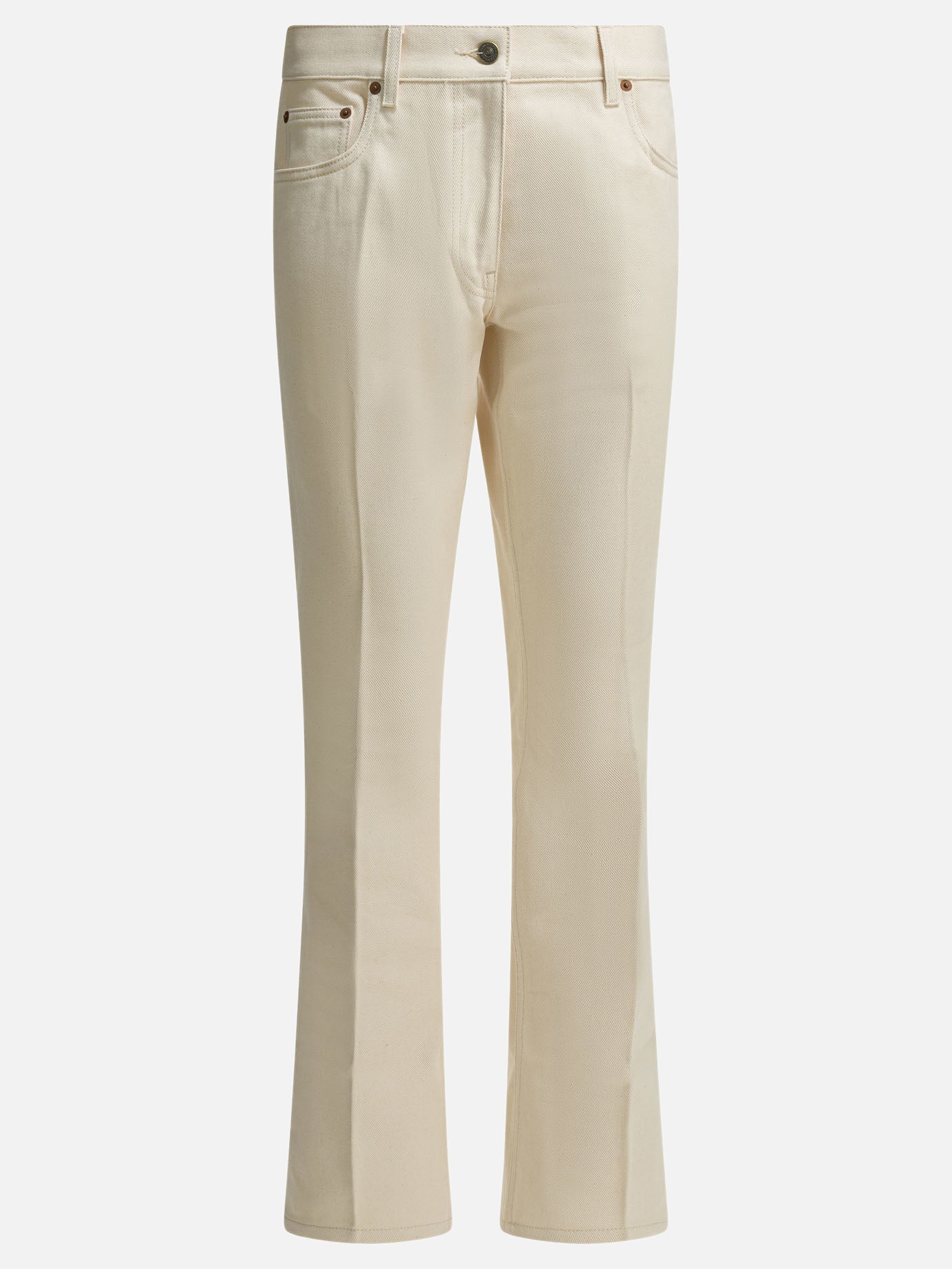 Flared jeans Solid colour  White - Valentino Women | PDP | VIETTI Online Store | Zoom-Modal
