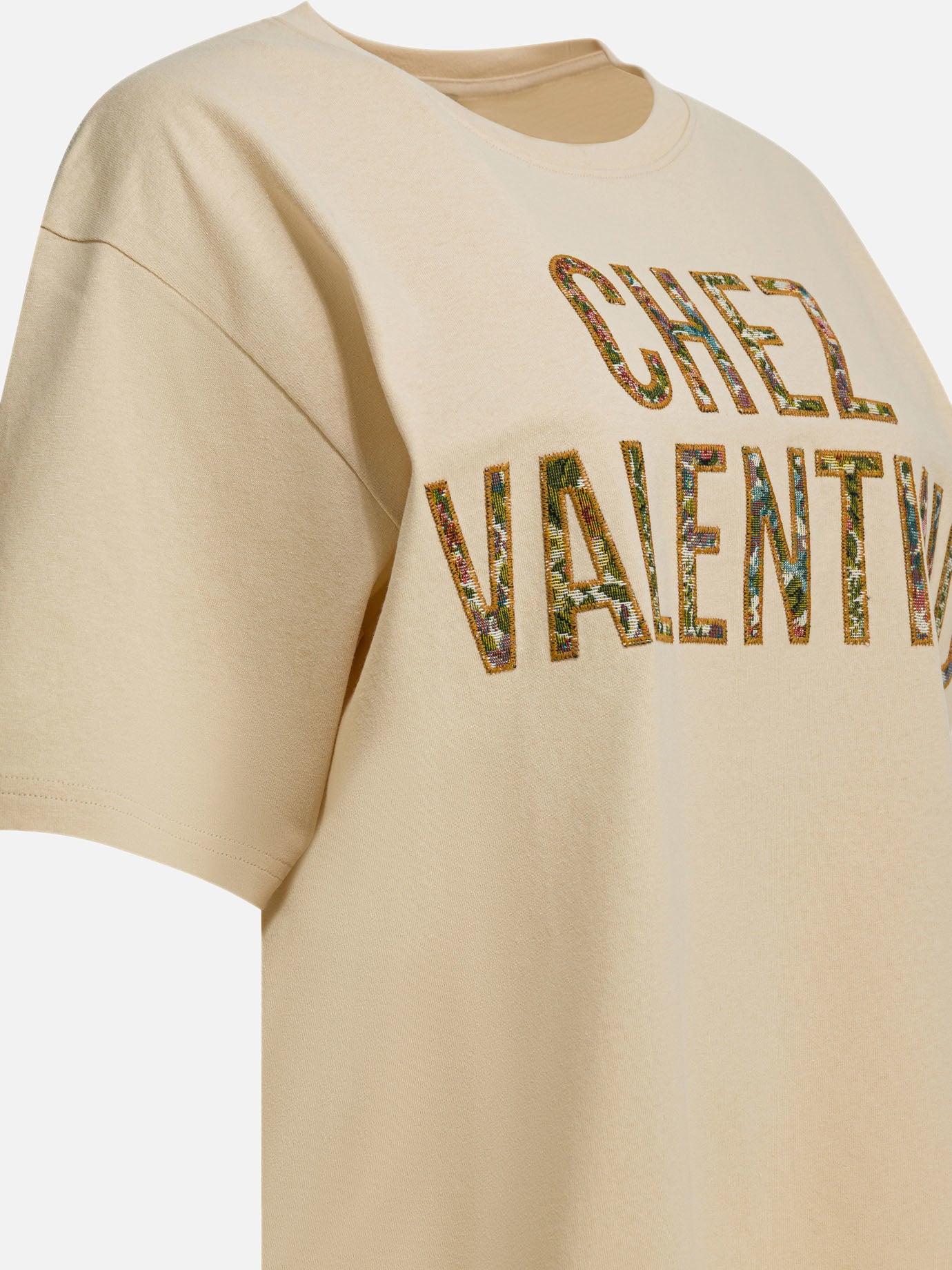 Crewneck t-shirts Logo  Beige - Valentino Women | PDP | VIETTI Online Store | Zoom-Modal_4
