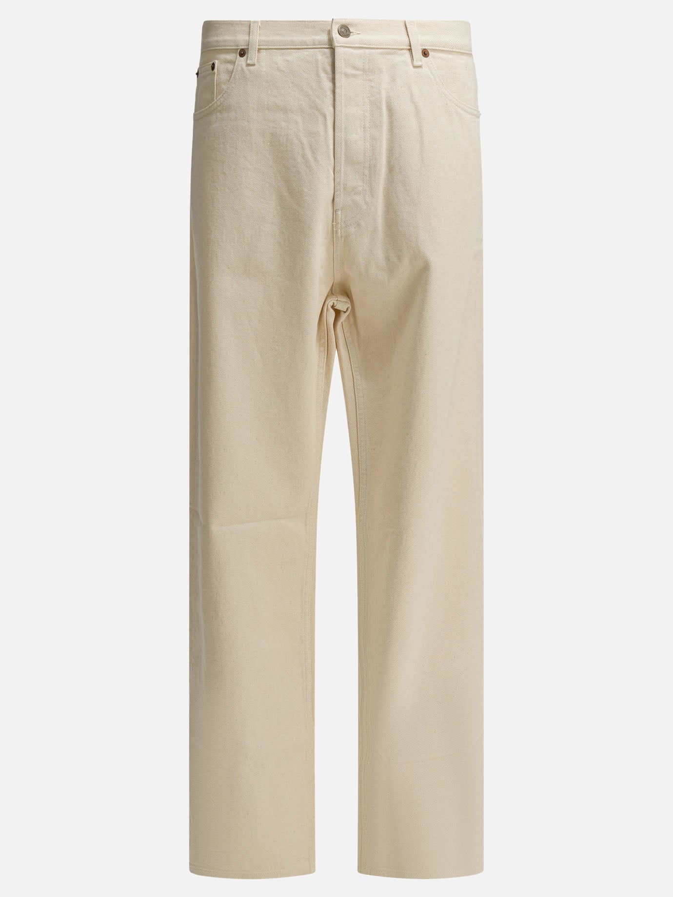 Jeans a gamba dritta 100% cotton  Bianco - Valentino Uomo | PDP | VIETTI Online Store | Zoom-Modal
