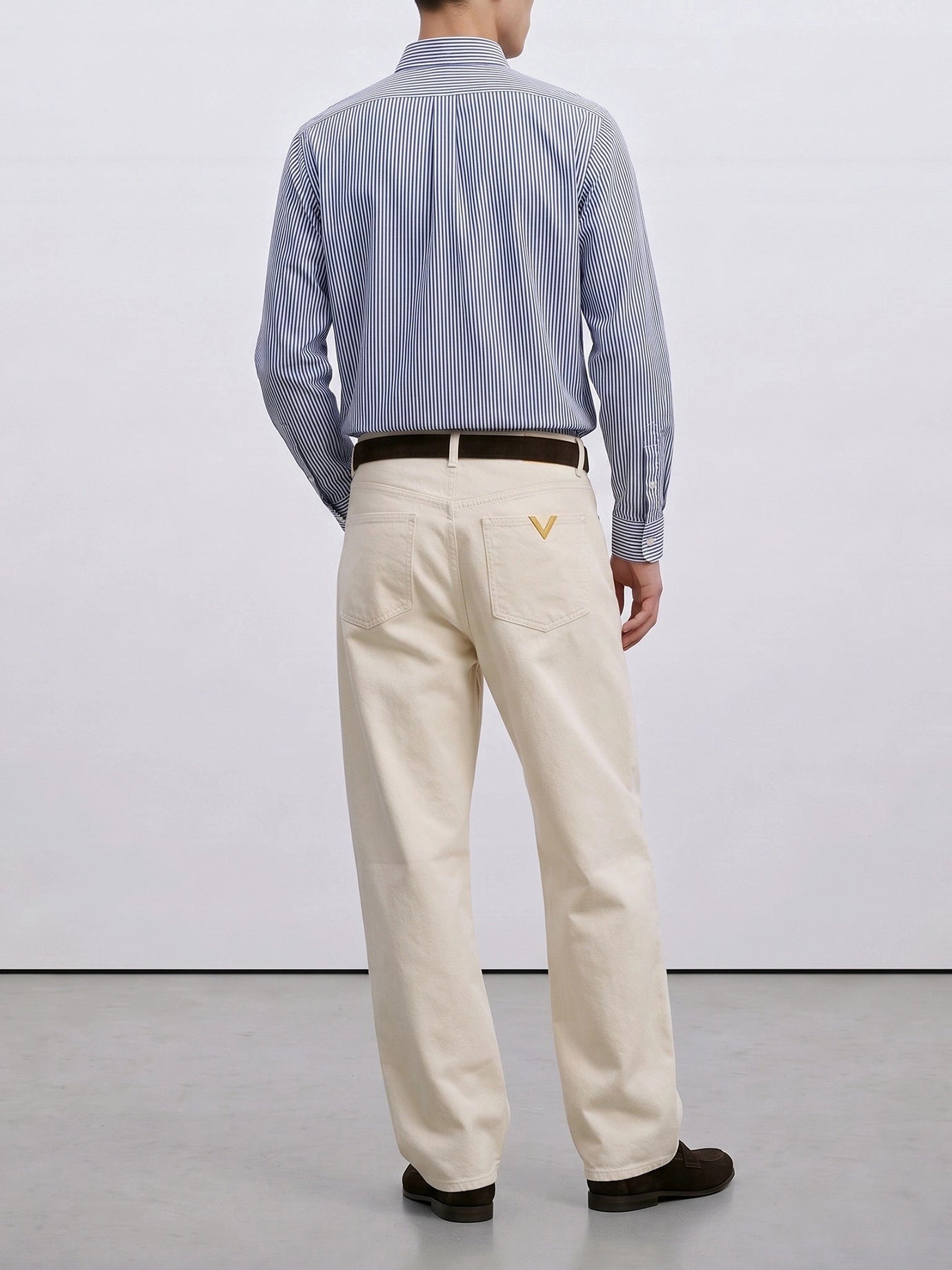 Straight-leg jeans Solid colour  White - Valentino Men | PDP | VIETTI Online Store | Zoom-Modal_3
