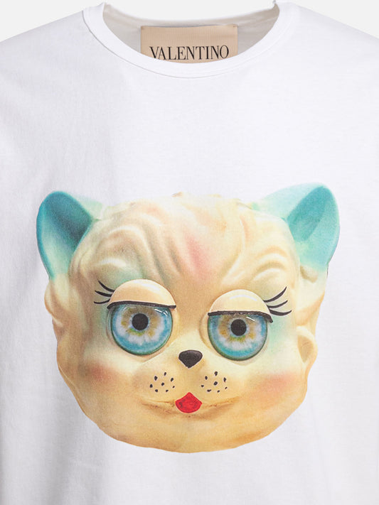 Valentino "Le Chat De La Maison" crew-neck T-shirt White

