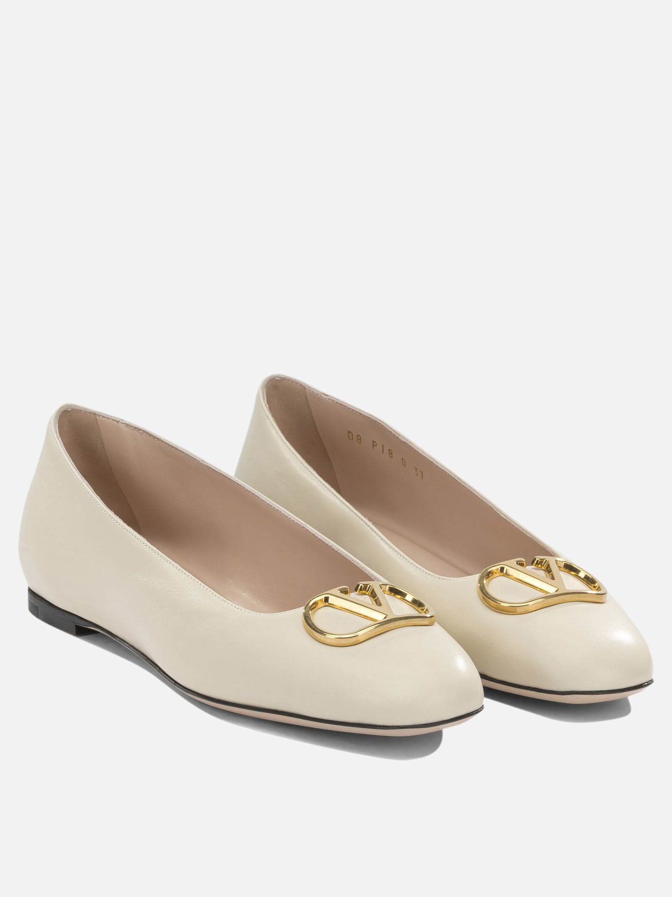 Classic ballet flats 100% lamb leather - 100% goat leather  White - Valentino Garavani Women | PDP | VIETTI Online Store | Zoom-Modal_2

