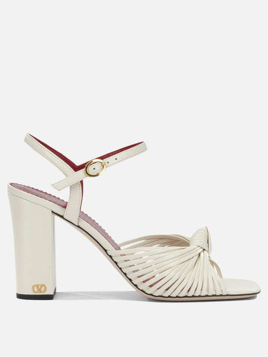 Sandali con tacco 100% goat leather - 100% calf leather  Bianco - Valentino Garavani Donna | PLP | VIETTI Online Store 
