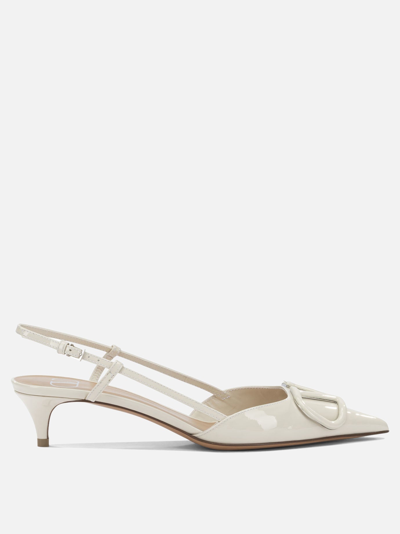 Slingbacks 100% calf leather - 100% calf leather  White - Valentino Garavani Women | PDP | VIETTI Online Store | thumbnail