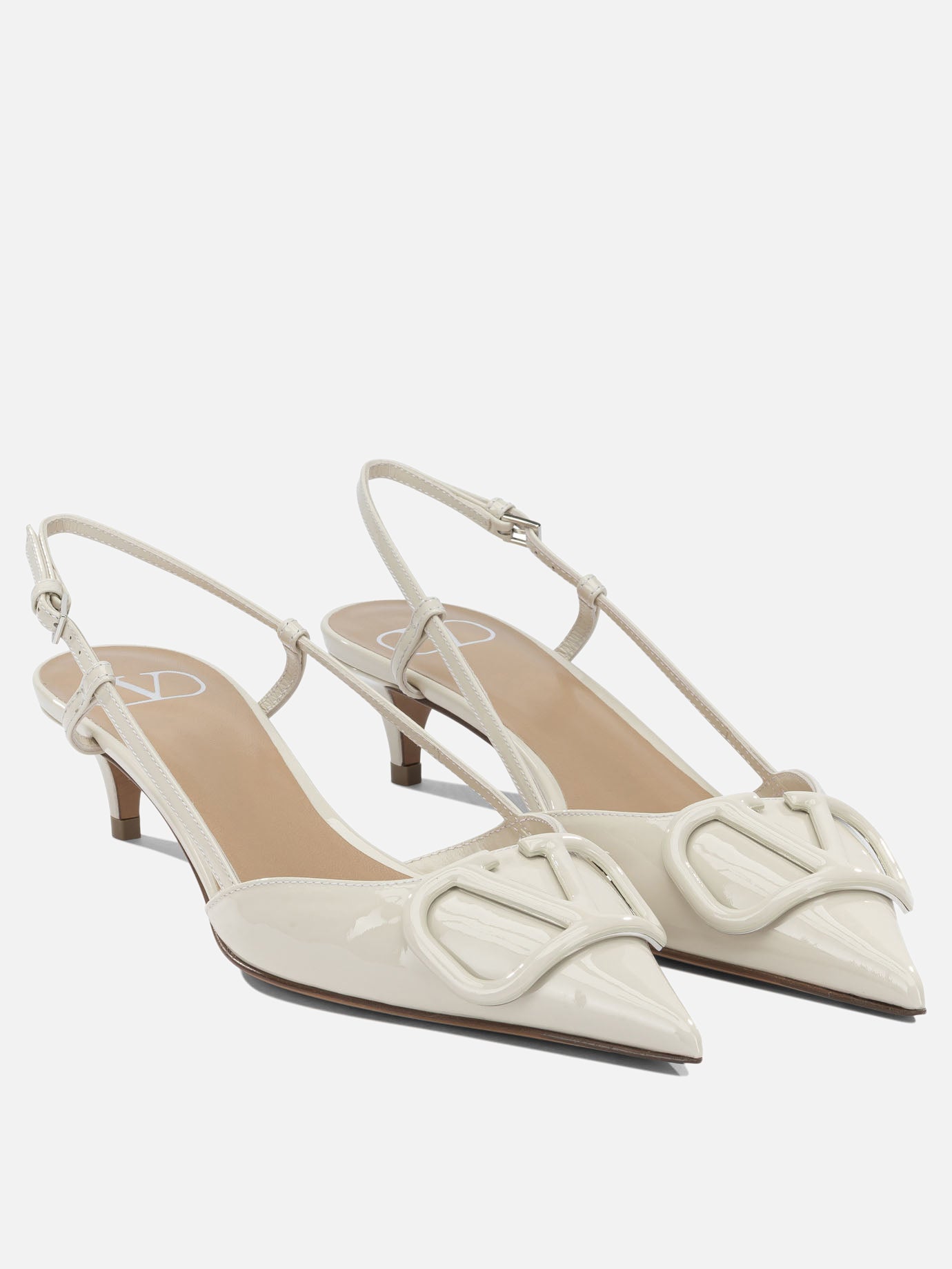 Slingbacks 100% calf leather - 100% calf leather  White - Valentino Garavani Women | PDP | VIETTI Online Store | thumbnail_2