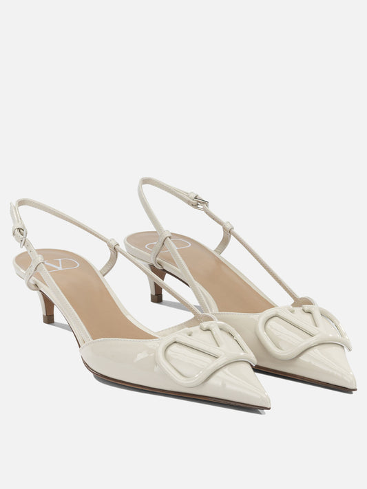 Slingbacks 100% calf leather - 100% calf leather  White - Valentino Garavani Women | VIETTI Online Store | 2
