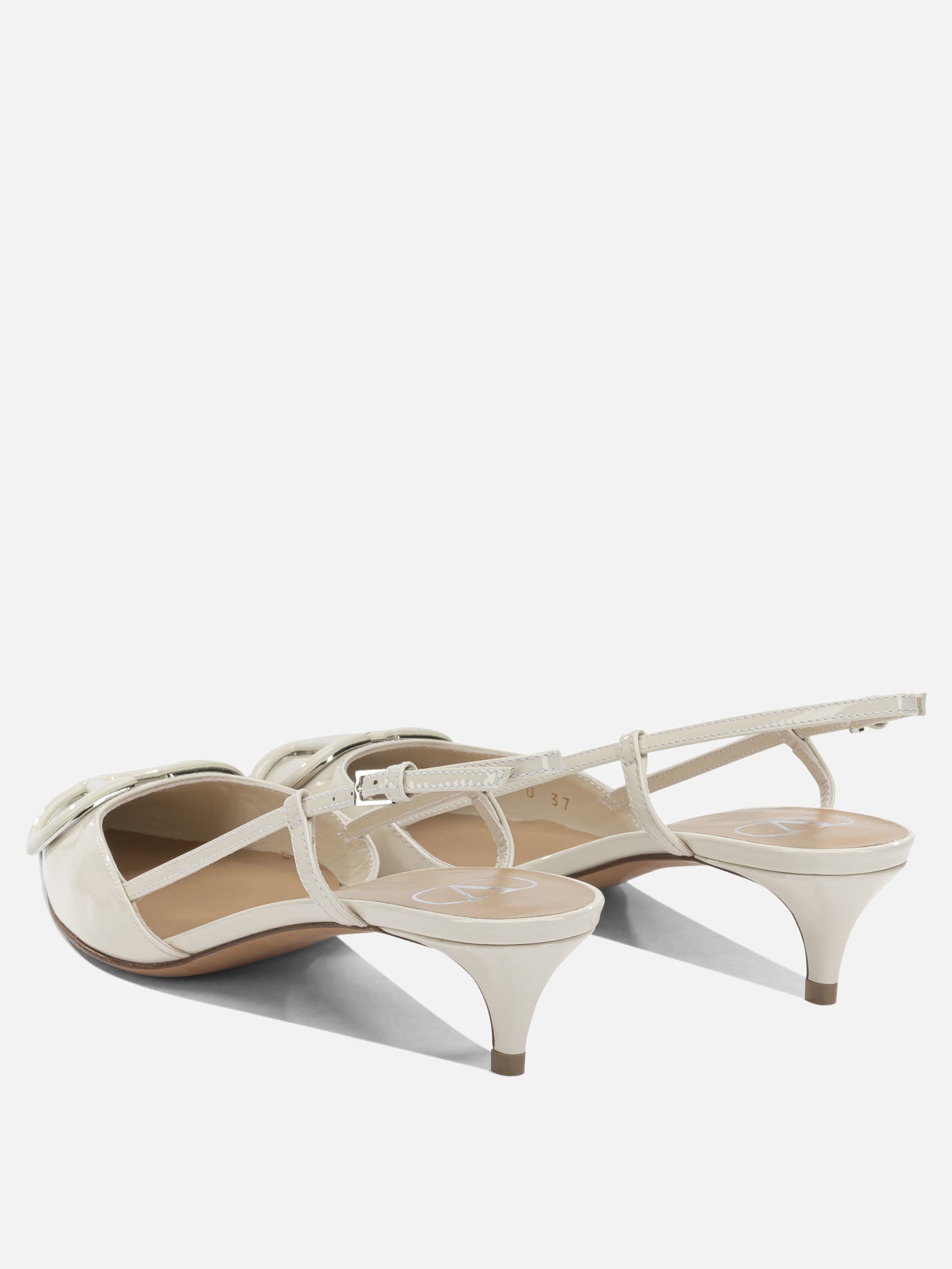Slingbacks 100% calf leather - 100% calf leather  White - Valentino Garavani Women | PDP | VIETTI Online Store | thumbnail_4