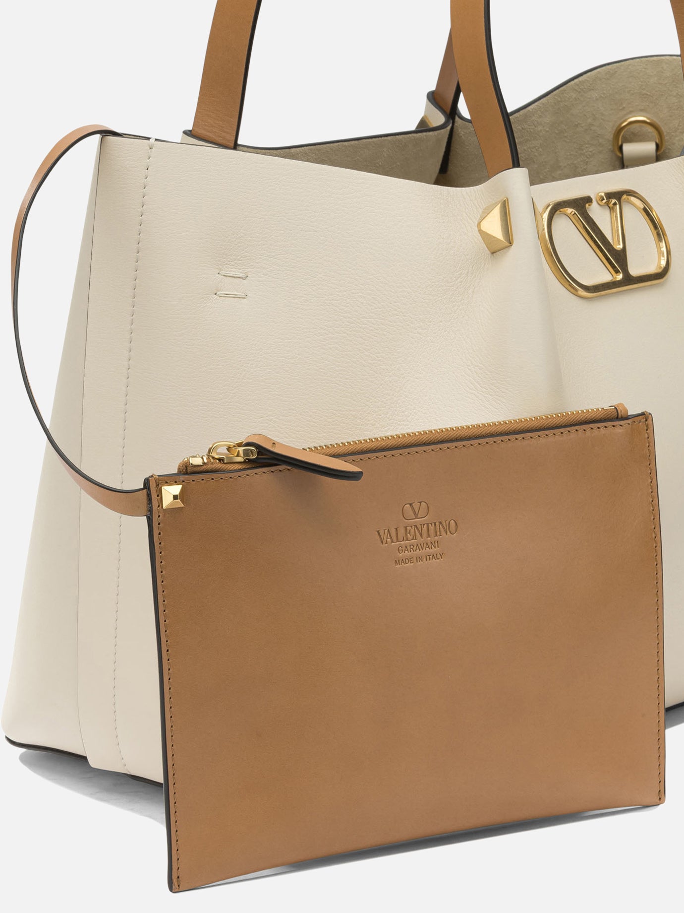 Valentino Garavani Signature V-Logo handbag White - Women | VIETTI