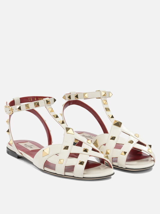 Flat sandals 100% kid leather - 100% calf leather  White - Valentino Garavani Women | PLP | VIETTI Online Store | 2
