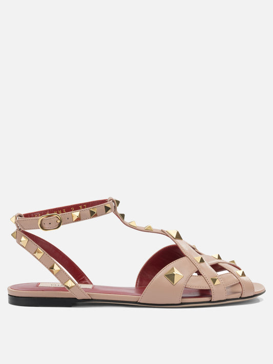 Sandali bassi 100% leather  Rosa - Valentino Garavani Donna | PLP | VIETTI Online Store 
