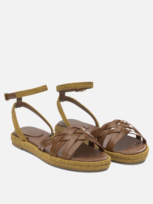 Flat sandals 100% calf leather - 100% jute  Brown - Valentino Garavani Women | PLP | VIETTI Online Store | 2
