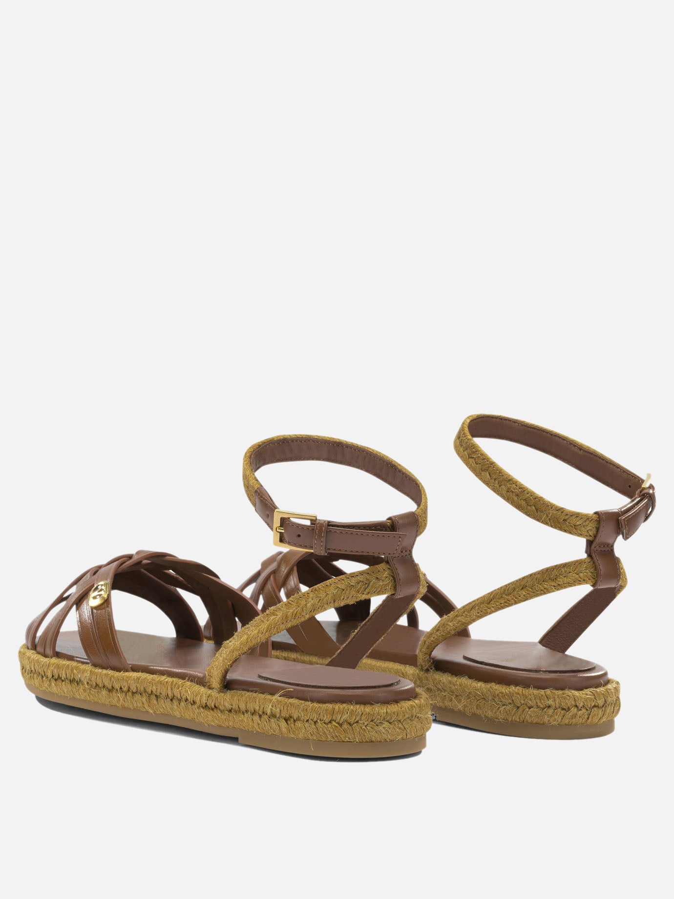 Flat sandals 100% calf leather - 100% jute  Brown - Valentino Garavani Women | PDP | VIETTI Online Store | thumbnail_4