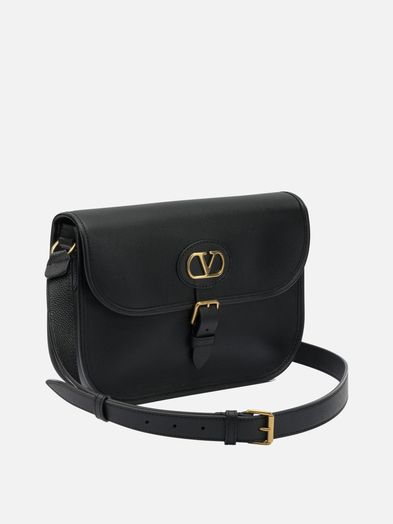 未使用級タグ付き Valentino garavani レザービジネスバッグ 黒 VALENTINO GARAVANI】ヴァレンティノガラヴァーニ『VLTN レザー クロス