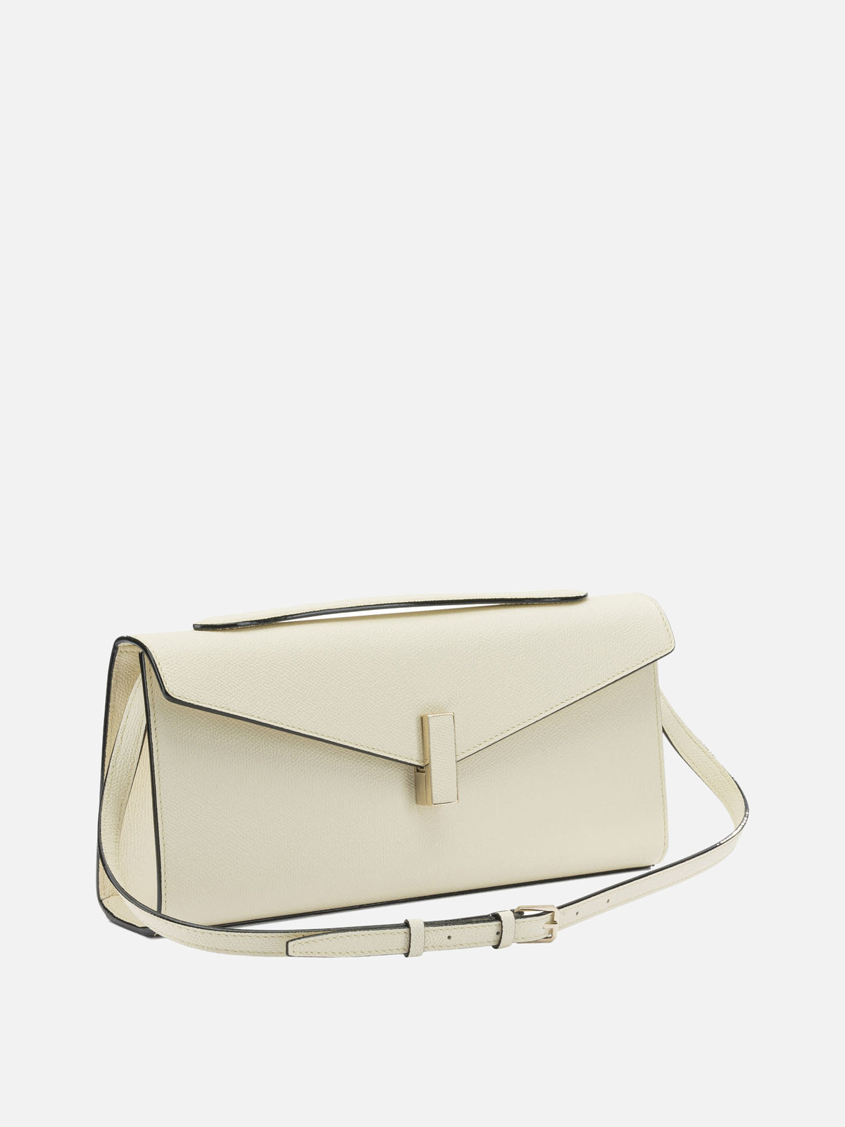 Valextra "Isis" clutch with shoulder strap White - VIETTI