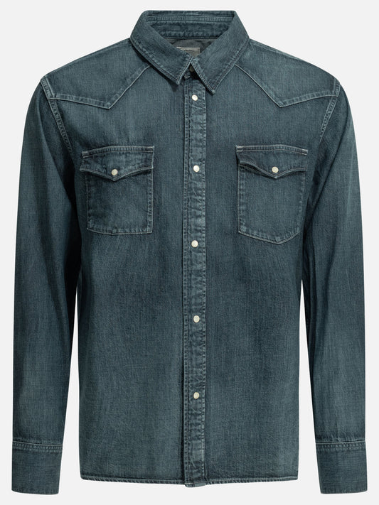 Camicie casual Solid colour  Blu - Visvim Uomo | PLP | VIETTI Online Store 
