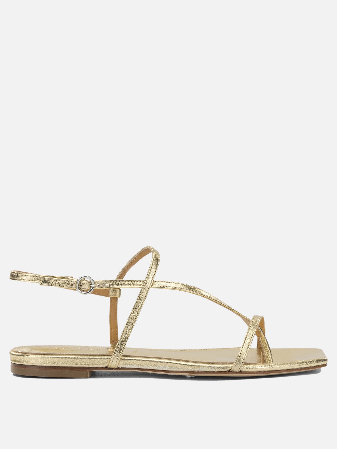 Flat sandals 100% nappa leather - 100% leather  Gold - Aeyde Women | PDP | VIETTI Online Store | Zoom-Modal
