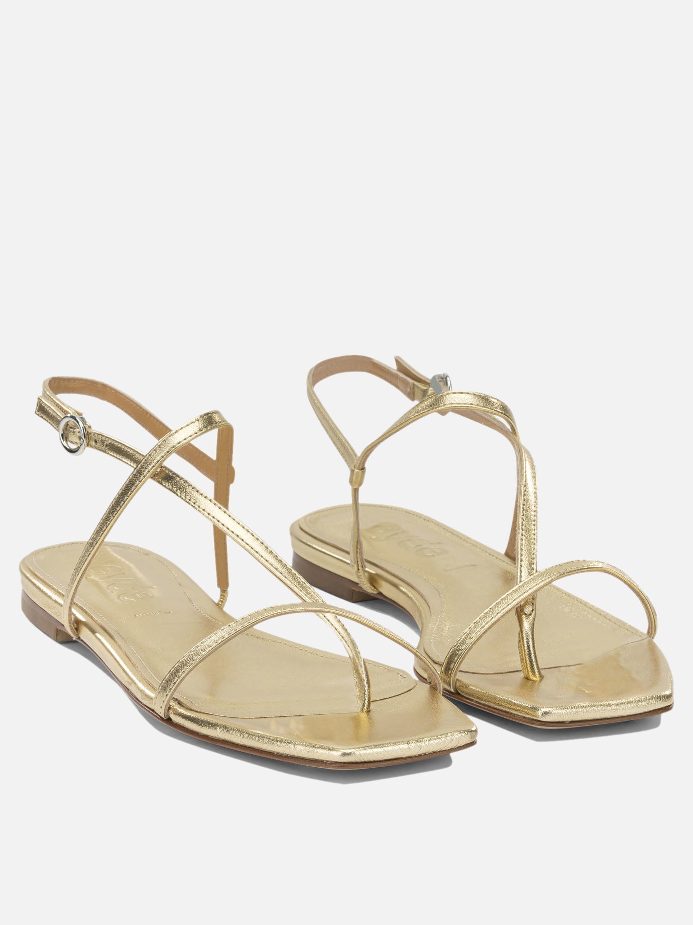 Flat sandals 100% nappa leather - 100% leather  Gold - Aeyde Women | PDP | VIETTI Online Store | Zoom-Modal_2
