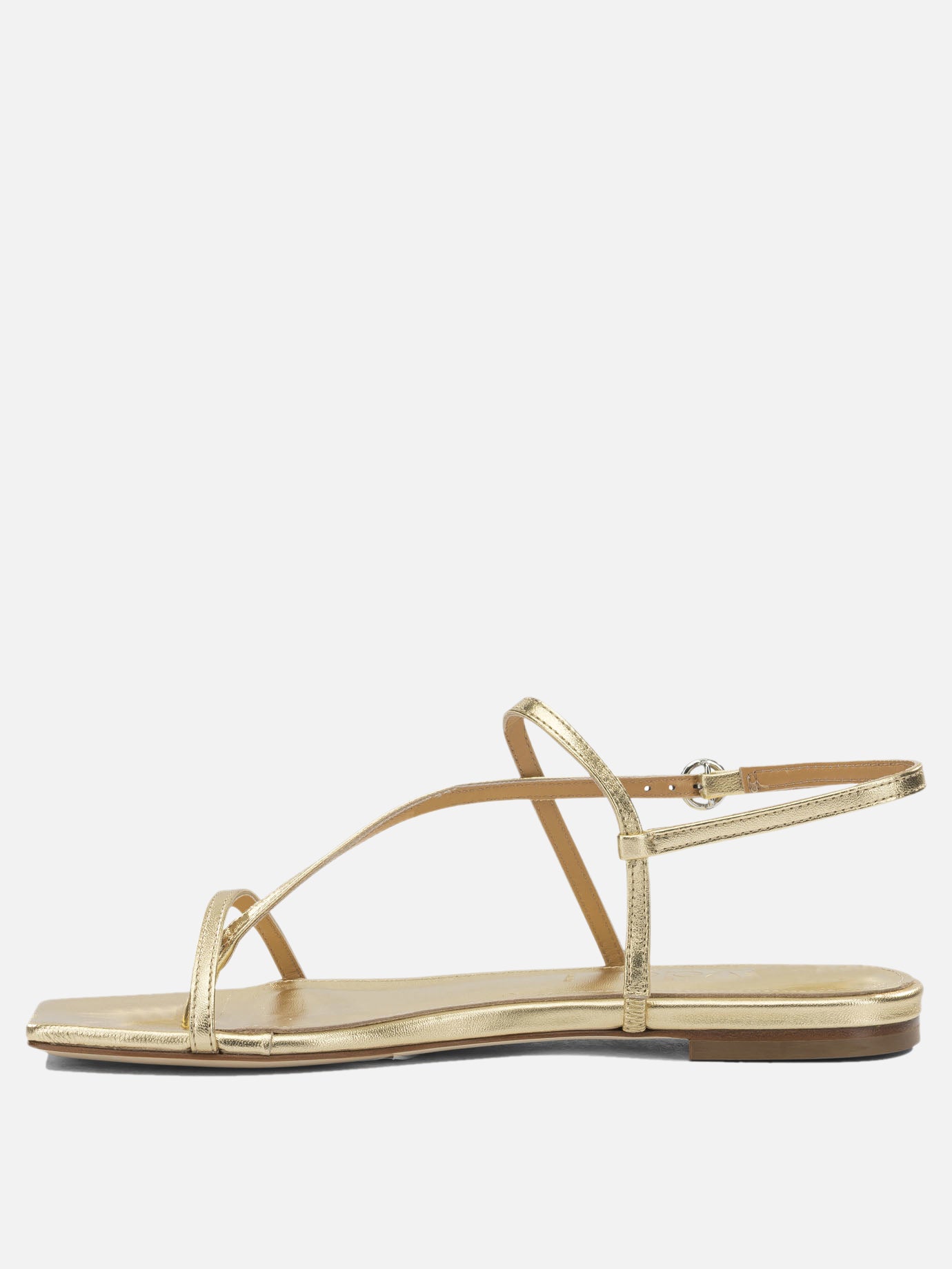 Flat sandals 100% nappa leather - 100% leather  Gold - Aeyde Women | PDP | VIETTI Online Store | thumbnail_3