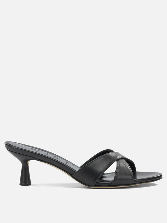 Heeled sandals 100% nappa leather - 100% cow leather  Black - Aeyde Women | PDP | VIETTI Online Store 
