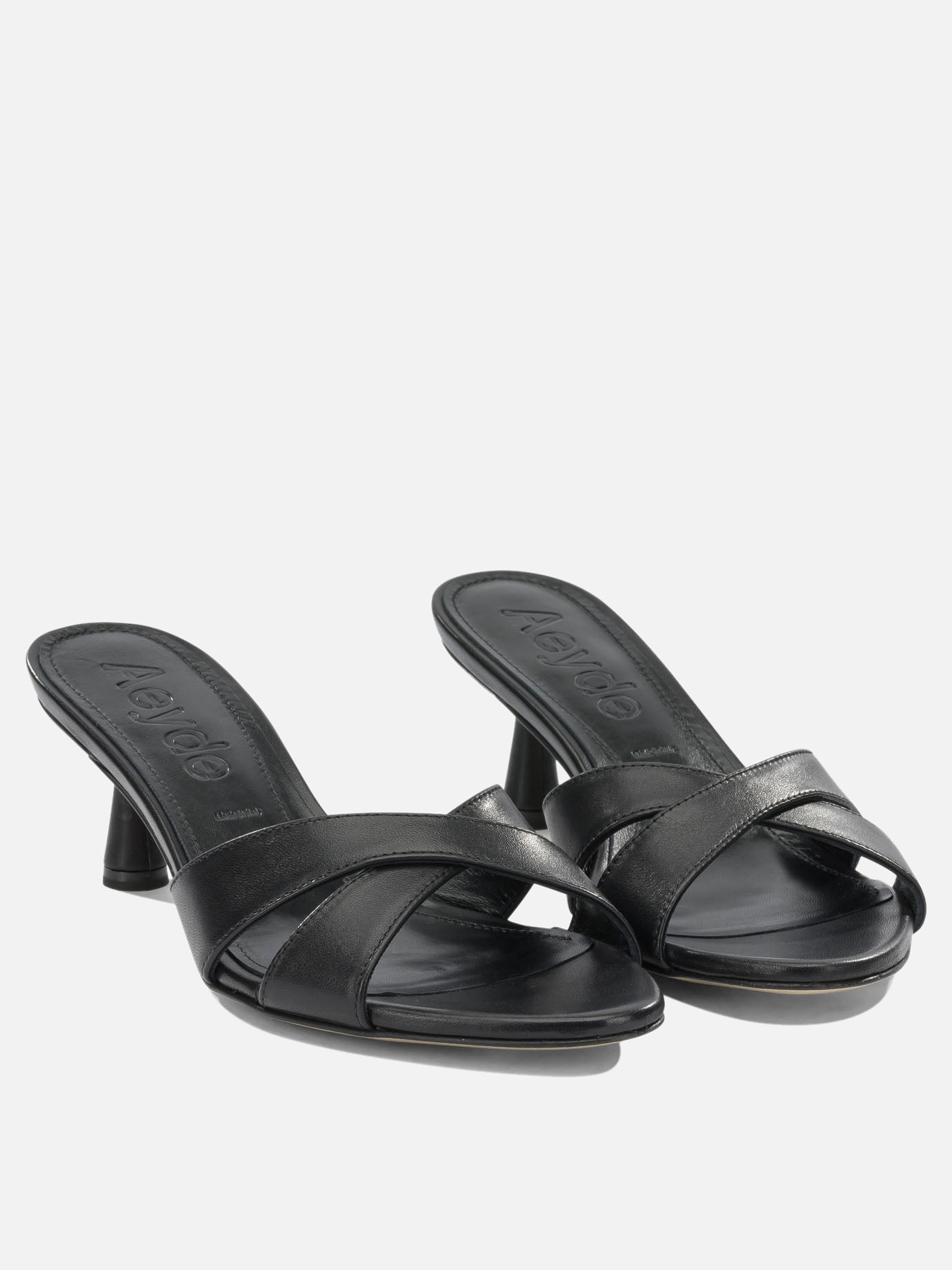 Sandali con tacco 100% nappa leather - 100% cow leather  Nero - Aeyde Donna | PDP | VIETTI Online Store | Zoom-Modal_2
