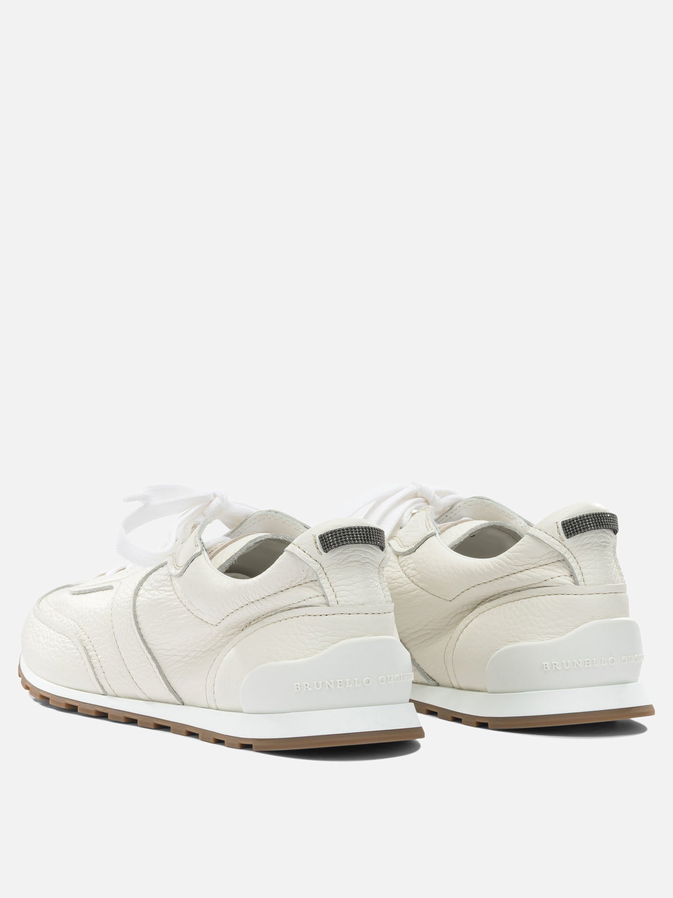 Sneaker basse 100% leather - 100% rubber  Bianco - Brunello Cucinelli Donna | PDP | VIETTI Online Store | Zoom-Modal_4

