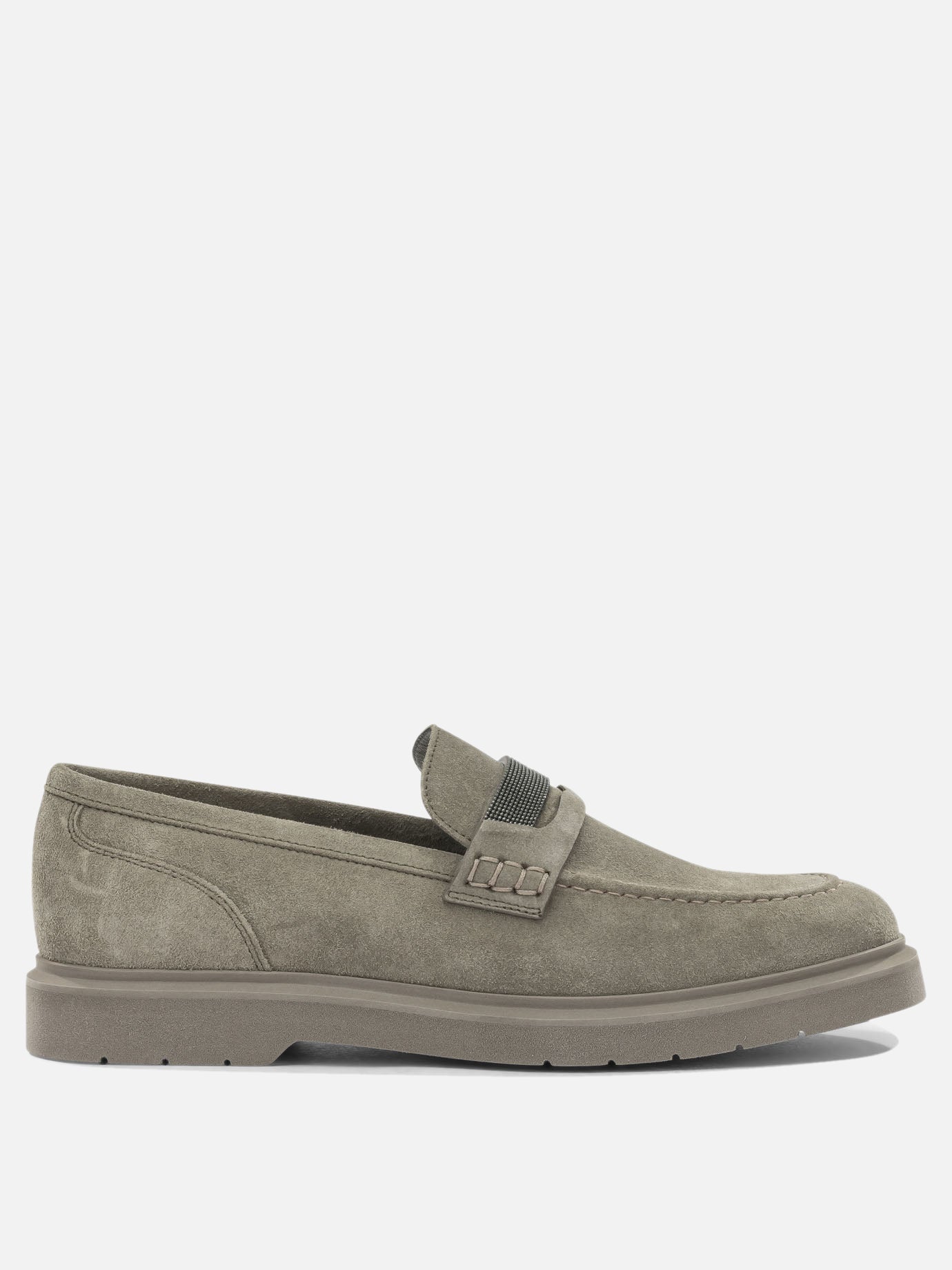 Loafers 100% suede - 100% rubber  Beige - Brunello Cucinelli Women | PDP | VIETTI Online Store | Zoom-Modal
