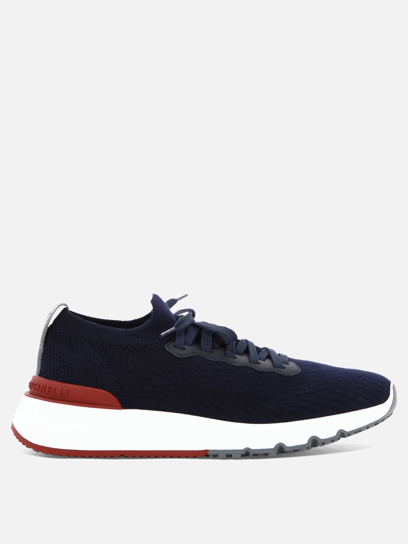 Sneaker basse 100% cotton - 100% goat leather  Blu - Brunello Cucinelli Uomo | PDP | VIETTI Online Store | Zoom-Modal
