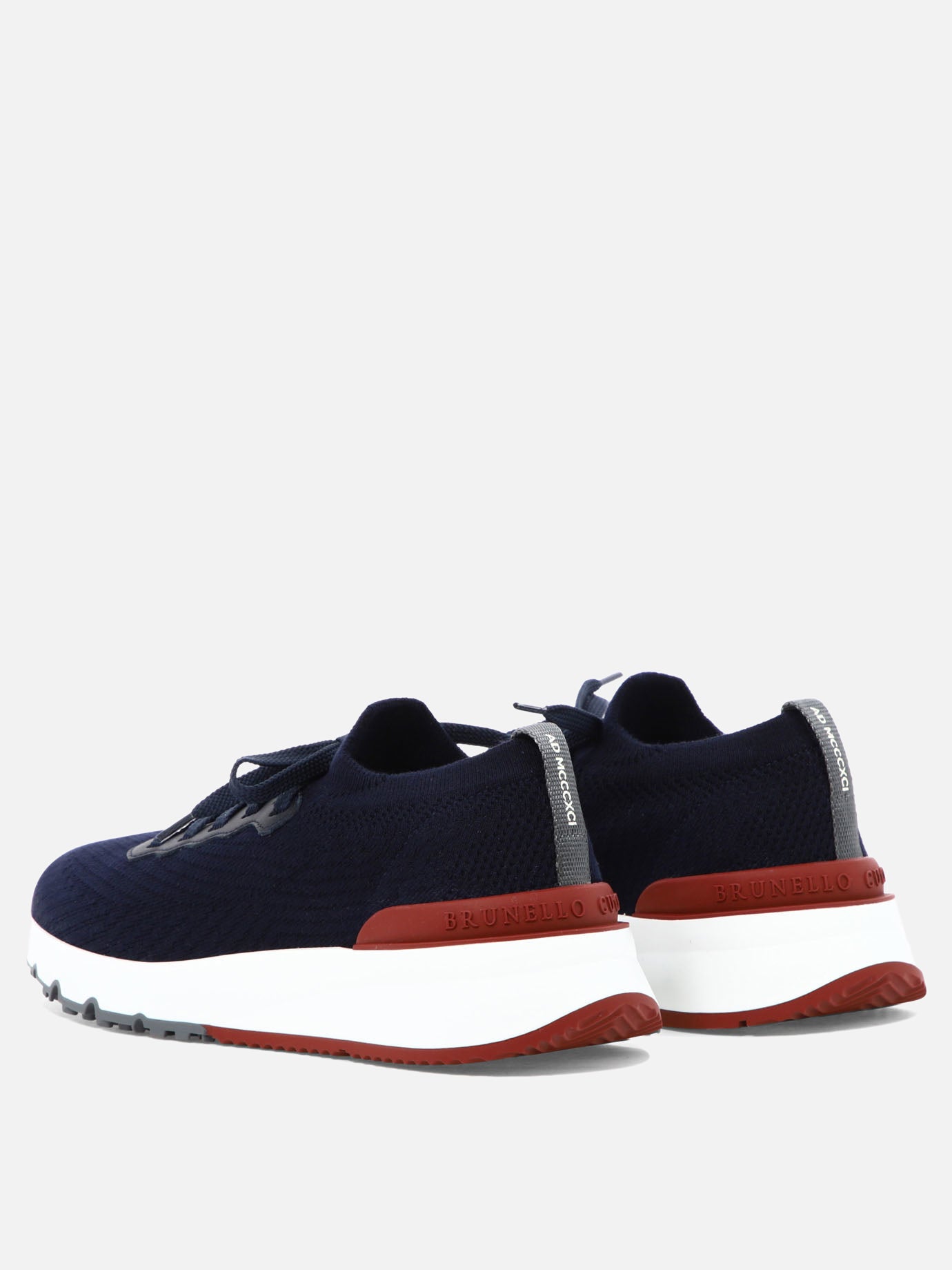 Sneaker basse 100% cotton - 100% goat leather  Blu - Brunello Cucinelli Uomo | PDP | VIETTI Online Store | thumbnail_4